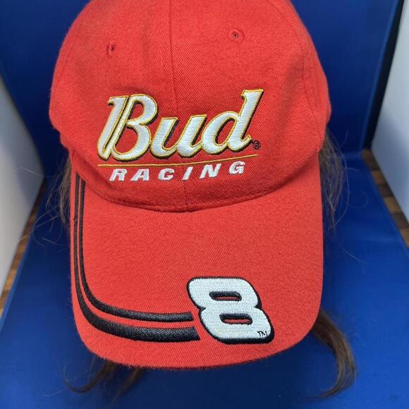 Bud Racing Dale Jr. Cap - Red NASCAR Hat - Picture 3 of 6